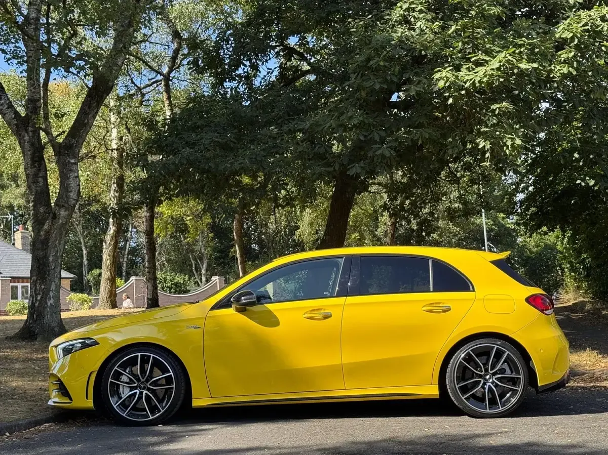 Used Mercedes A35 AMG Premium 2021 Yellow Hatchback