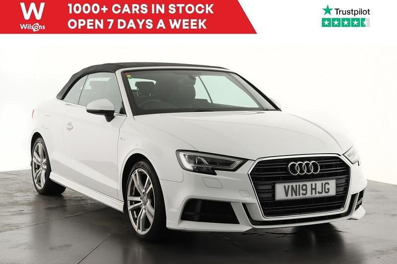 White Used 2019 Audi A3 Cabriolet S-Line Cabriolet | £17,299 (Fair price) - Image 1/4