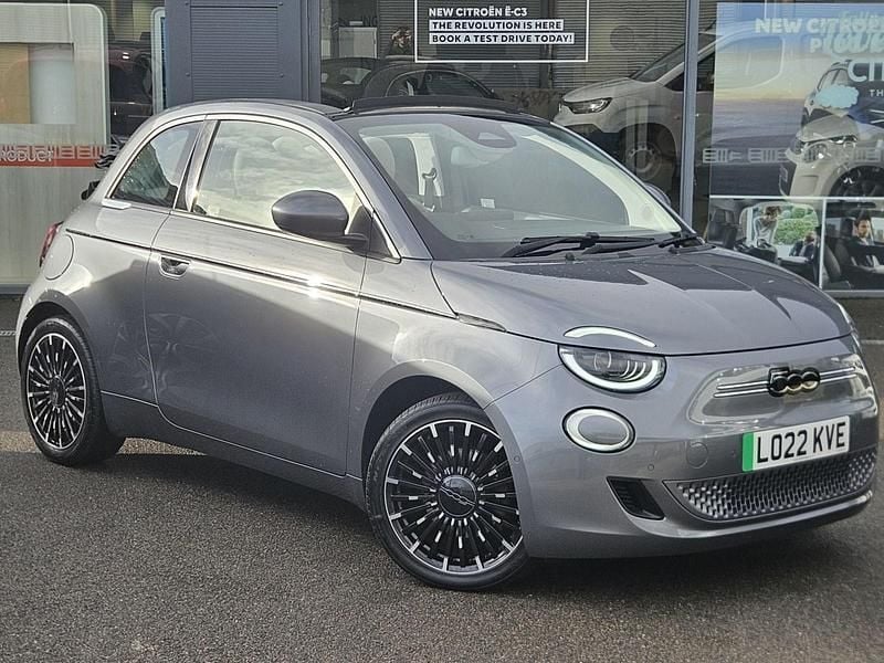 Grey Used 2022 Fiat 500e La Prima Cabriolet | £13,790 (Fair price) - Image 1/4