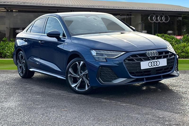 New Audi A3 S-Line 2025 Blue Sedan