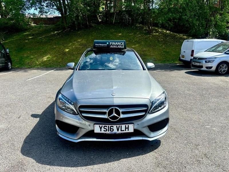 Used Mercedes C220 AMG Line Premium Plus 170 HP (125 kW) 2016 Silver Sedan