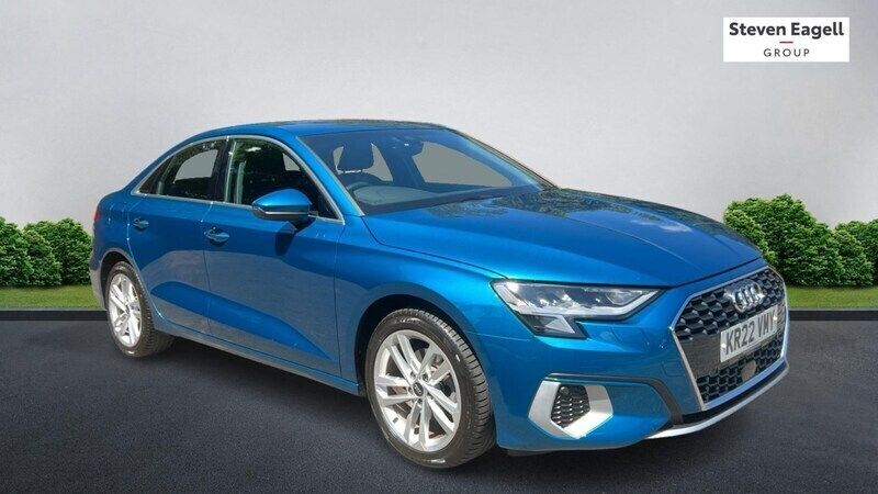 Blue Used 2022 Audi A3 Sport Sedan | £22,349 (Good price) - Image 1/4