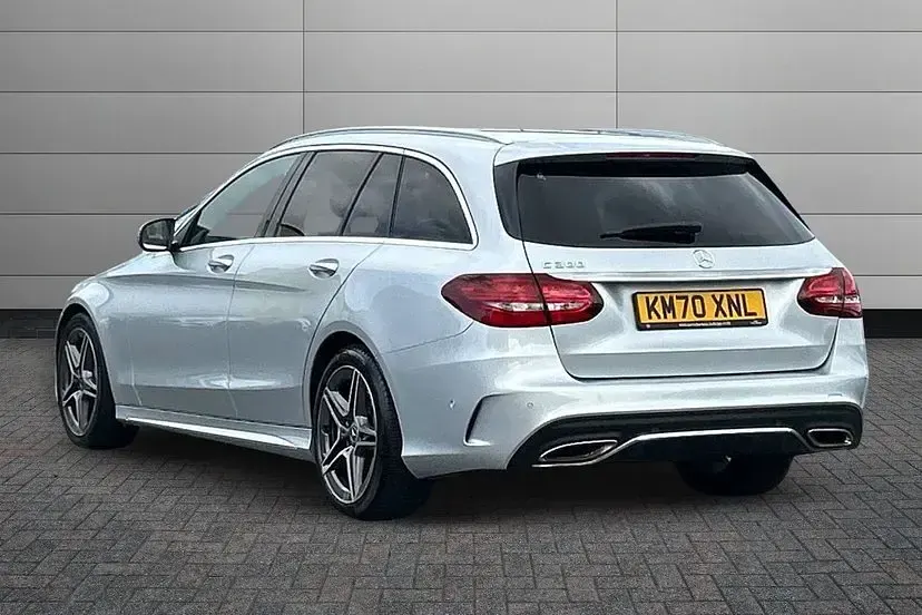 Used Mercedes C300 AMG line 254 HP (186 kW) 2020 Silver Estate