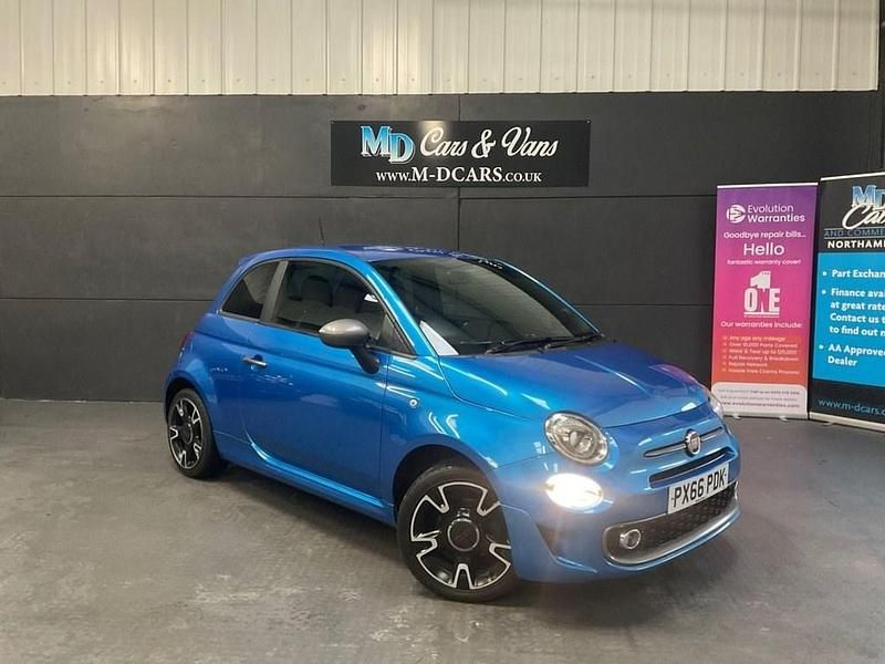 Used Fiat 500 S 69 HP (50 kW) 2016 Blue Hatchback