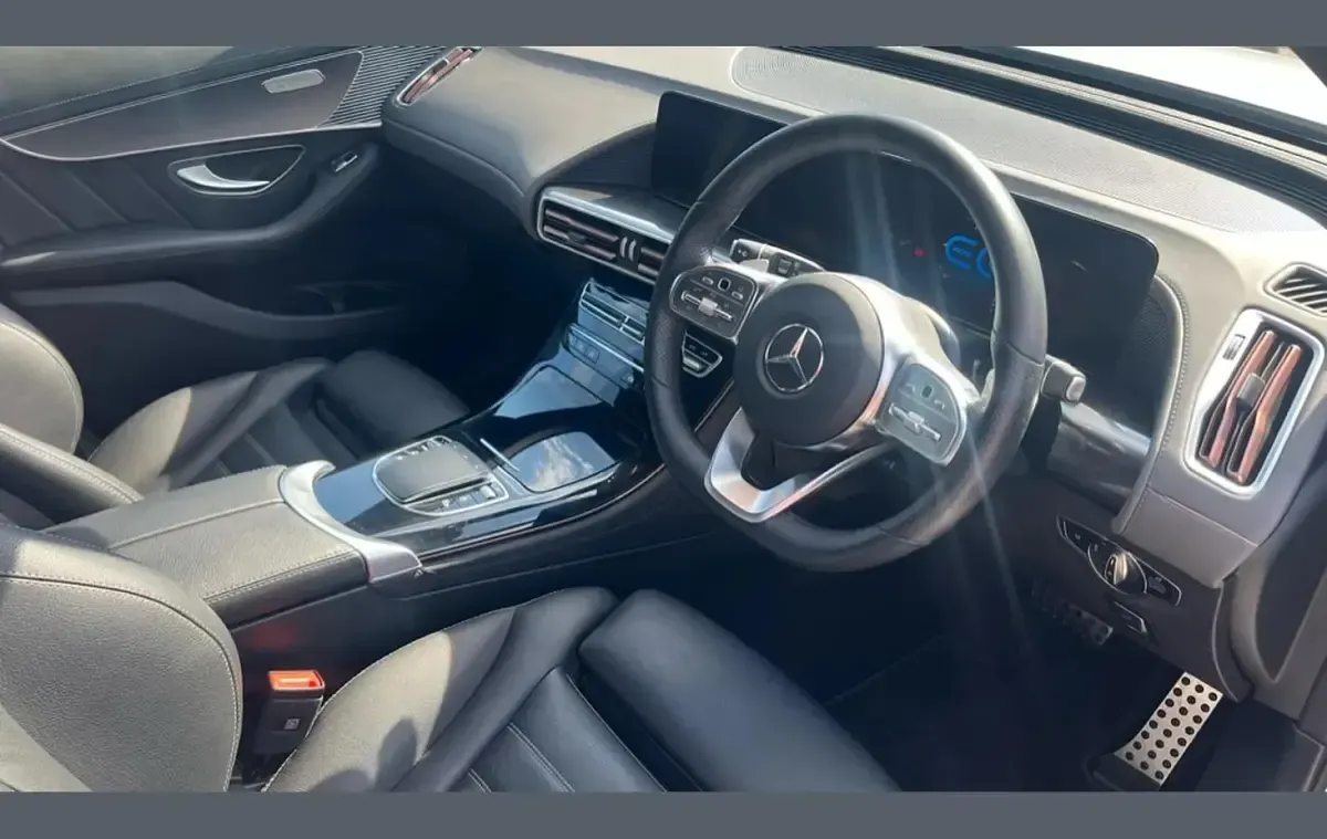 Used Mercedes EQC400 AMG line 300 kW (408 HP) 2023 Metallic paint hightech silver SUV