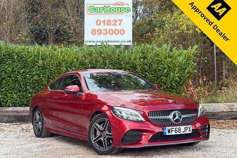 Red Used 2018 Mercedes C200 AMG line Coupe | £13,199 (Fair price) - Image 1/1
