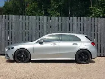 Used Mercedes A250 AMG line 224 HP (164 kW) 2018 Silver Hatchback