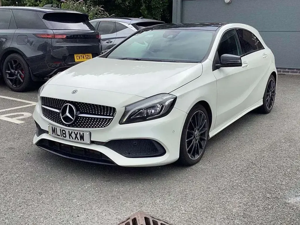Used Mercedes A200 AMG Line Premium Plus 2018 White Hatchback