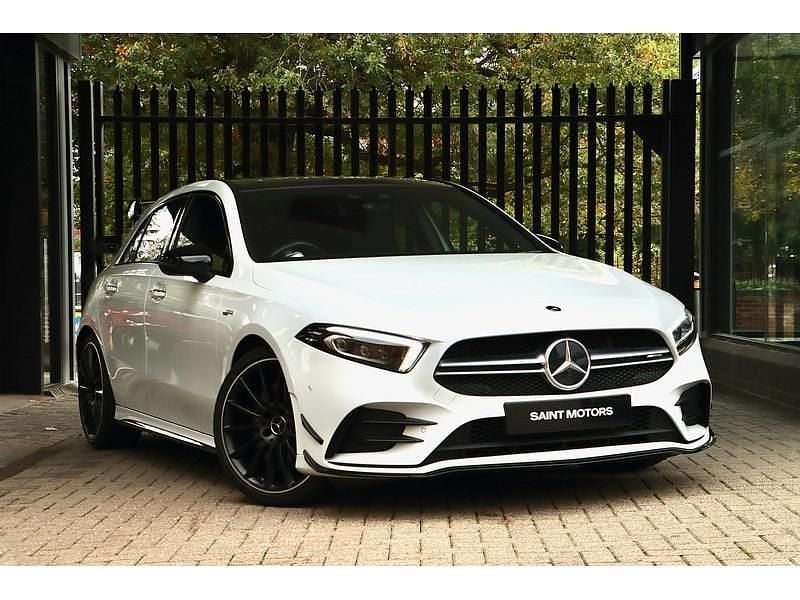 White Used 2021 Mercedes A35 AMG Premium Plus Hatchback | £27,299 (Good price) - Image 1/4