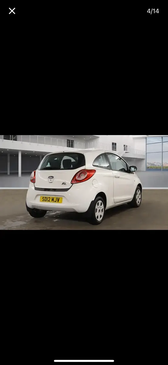 Used Ford Ka 69 HP (50 kW) 2012 White Hatchback
