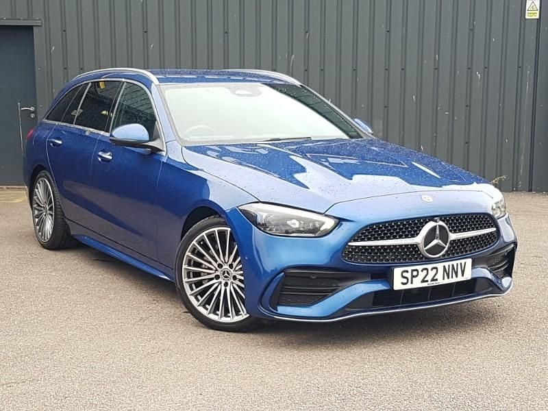 Blue Used 2022 Mercedes C220 AMG Line Premium Estate | £29,498 (Fair price) - Image 1/4