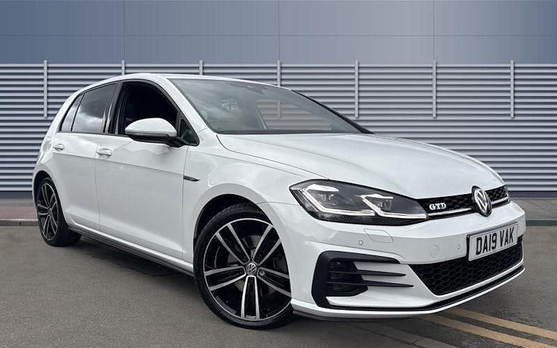White Used 2019 VW Golf VII GTD Hatchback | £18,635 (Good price) - Image 1/4