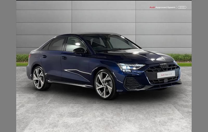 Used Audi A3 Black Edition 150 HP (110 kW) 2024 Blue Sedan