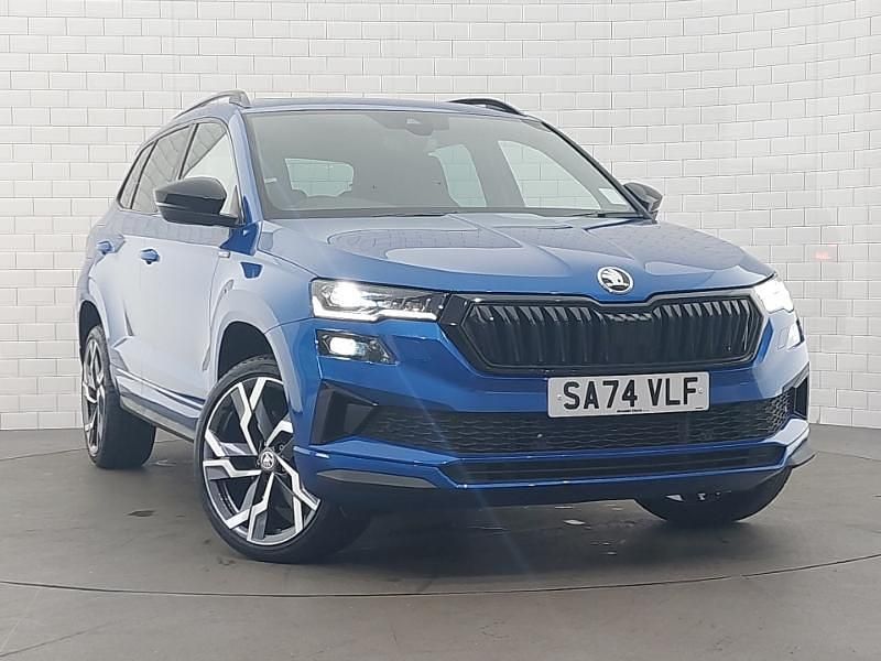 Blue Used 2024 Skoda Karoq SportLine SUV | £26,998 (Fair price) - Image 1/4