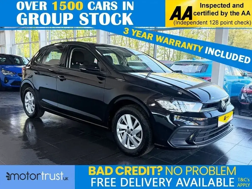 Begagnad VW Polo S 95 HK (69 kW) 2022 Svart Halvkombi