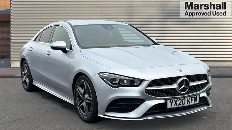 Silver Used 2020 Mercedes CLA200 AMG line Sedan | £19,614 (Good price) - Image 1/4