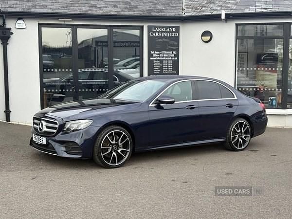 Used Mercedes E220 AMG line 194 HP (142 kW) 2019 Blue Sedan