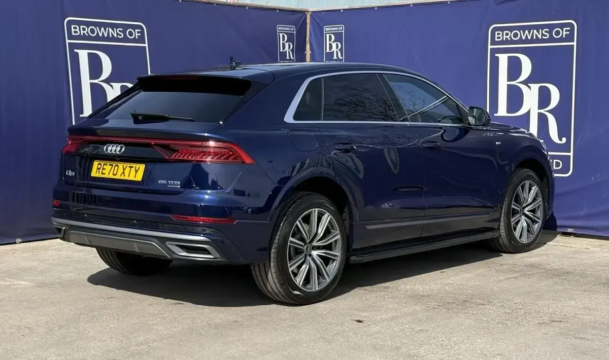 Used Audi Q8 S-Line 340 HP (250 kW) 2020 Blue SUV
