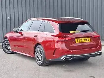 Used Mercedes C300e AMG Line Premium Plus 313 HP (230 kW) 2022 Red Estate