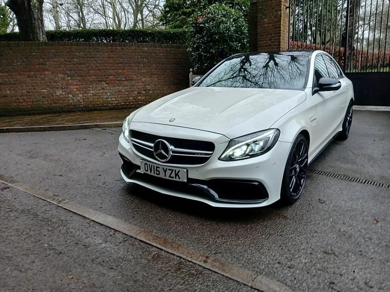 Used Mercedes C63 AMG Premium 2015 Mystic white pearl Sedan
