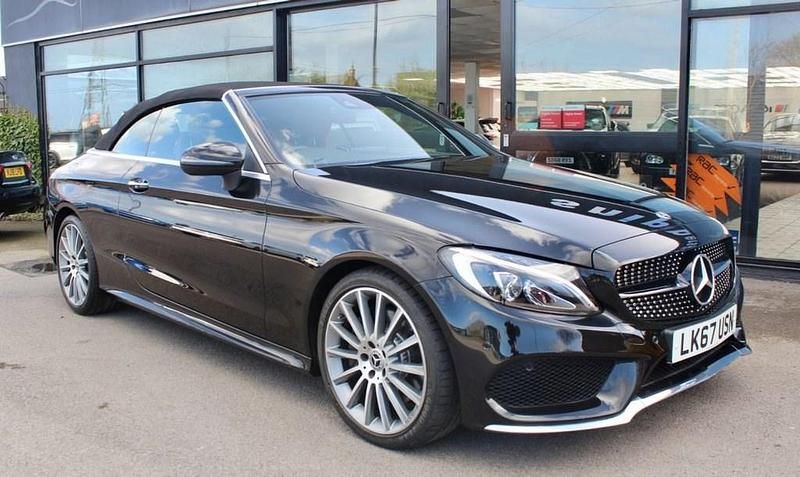 Used Mercedes C300 AMG line 245 HP (180 kW) 2017 Black Cabriolet