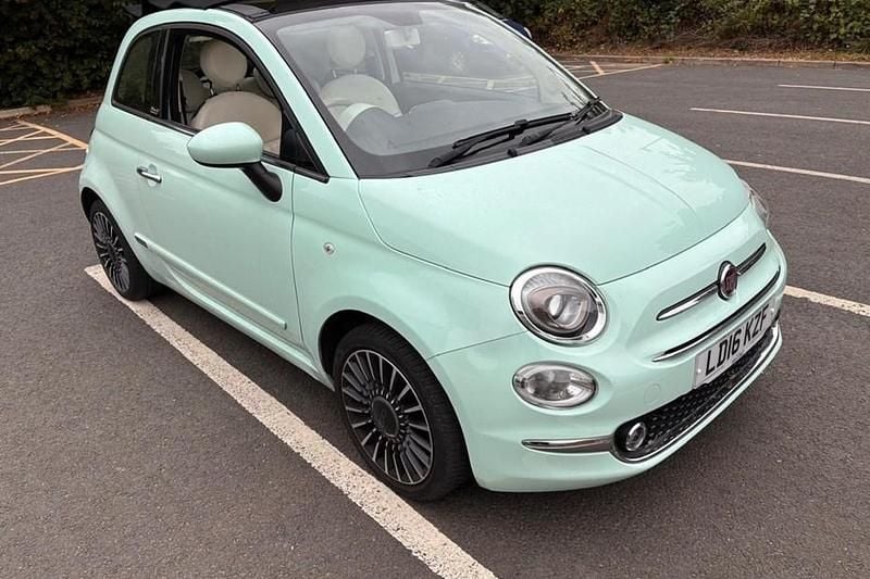 Green Used 2016 Fiat 500C Lounge Cabriolet | £6,795 (Fair price) - Image 1/1