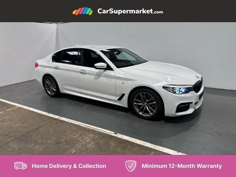 White Used 2018 BMW 520 M Sport Sedan | £17,197 (Good price) - Image 1/4
