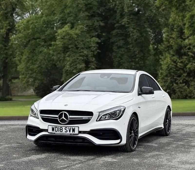 Used Mercedes CLA45 AMG AMG 381 HP (280 kW) 2018 White Coupe