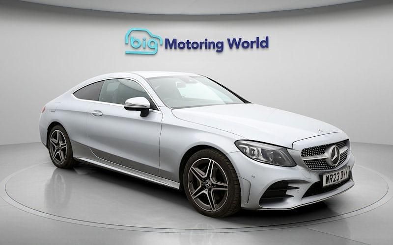 Used Mercedes C200 AMG line 184 HP (135 kW) 2022 Silver Coupe