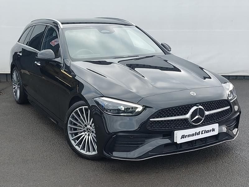 Black Used 2024 Mercedes C200 AMG Line Premium Estate | £32,698 (A bit pricey) - Image 1/4