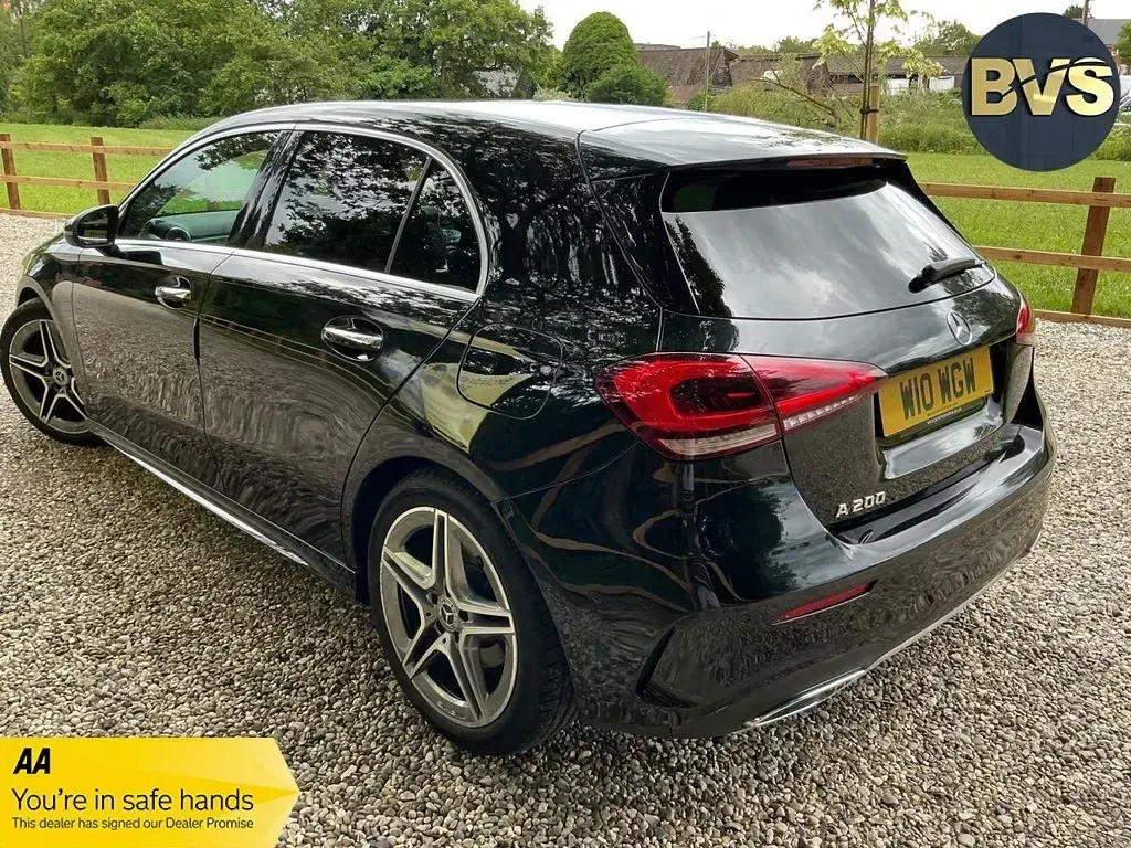 Used Mercedes A200 AMG line 163 HP (119 kW) 2019 Black Hatchback