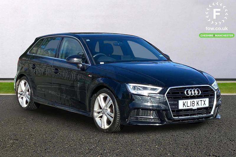 Used Audi A3 Sportback S-Line 150 HP (110 kW) 2018 Black Hatchback
