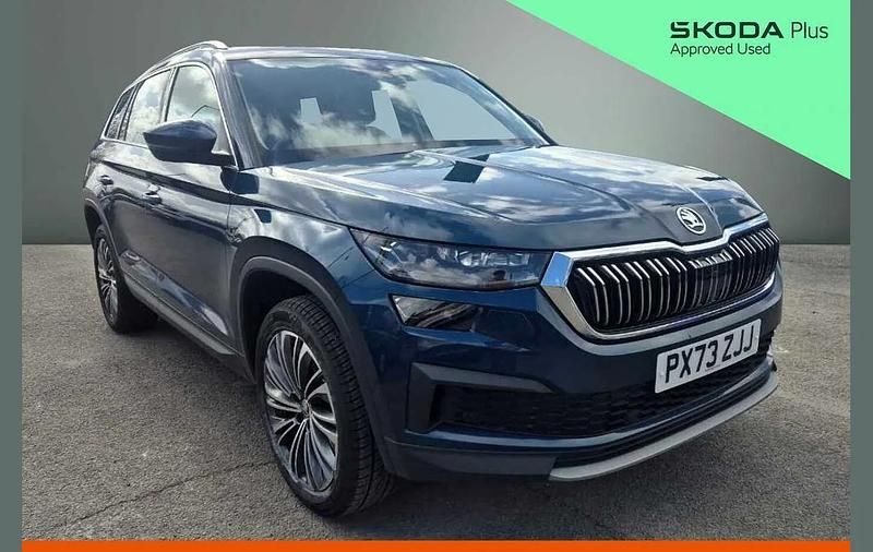 Used Skoda Kodiaq SE L Executive 150 HP (110 kW) 2023 Petrol blue metallic SUV