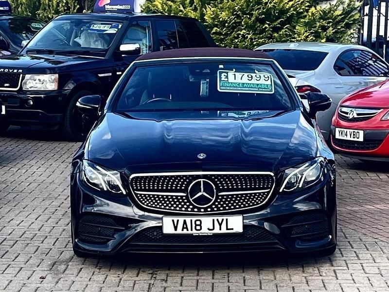 Used Mercedes E220 AMG Line Premium 194 HP (142 kW) 2018 Black Cabriolet