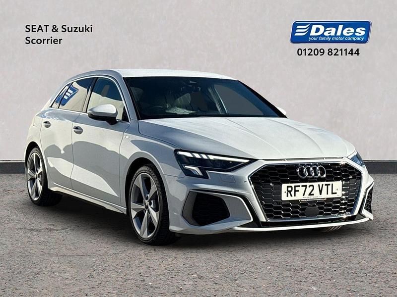 White Used 2023 Audi A3 S-Line Hatchback | £21,250 (Fair price) - Image 1/4