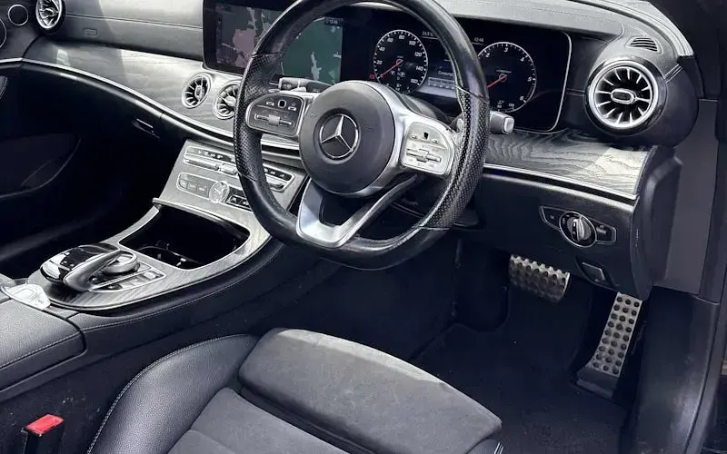 Used Mercedes E220 AMG line 194 HP (142 kW) 2019 Black Cabriolet