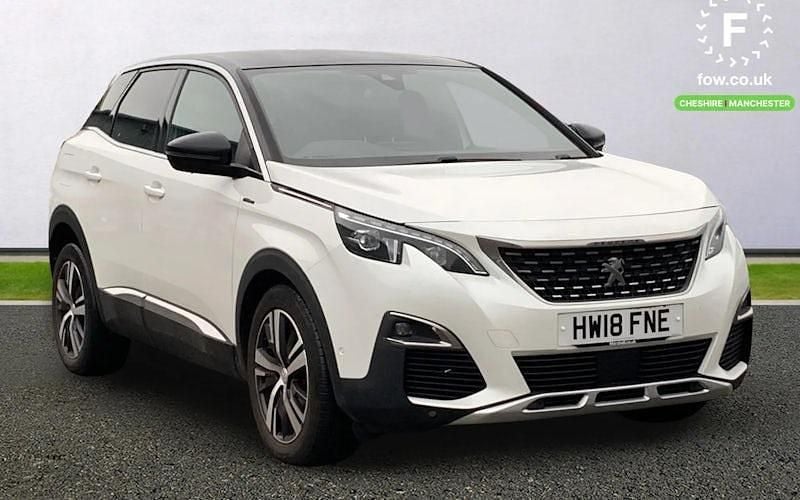 White Used 2018 Peugeot 3008 GT-line Estate | £13,699 (Fair price) - Image 1/3
