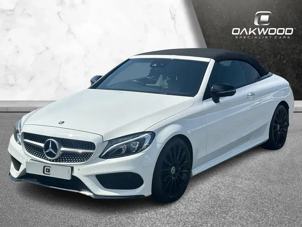 Used Mercedes C220 AMG line 170 HP (125 kW) 2017 White Cabriolet