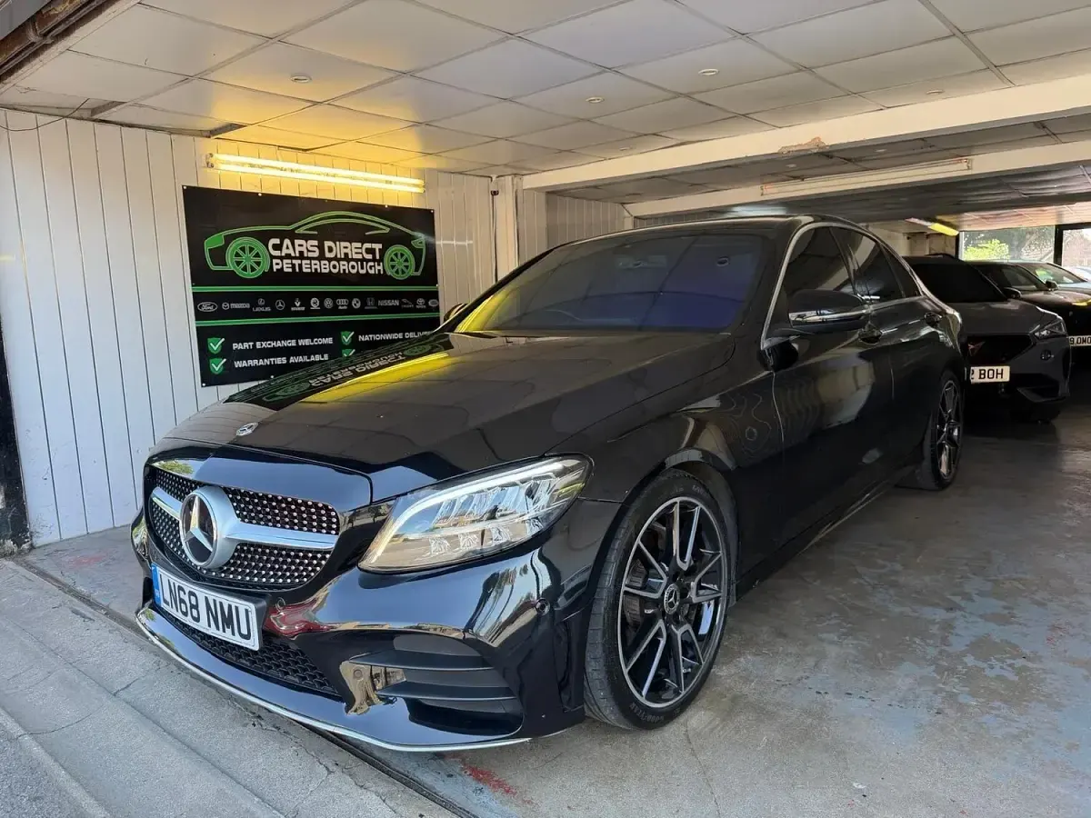 Used Mercedes C220 AMG line 194 HP (142 kW) 2018 Black Sedan