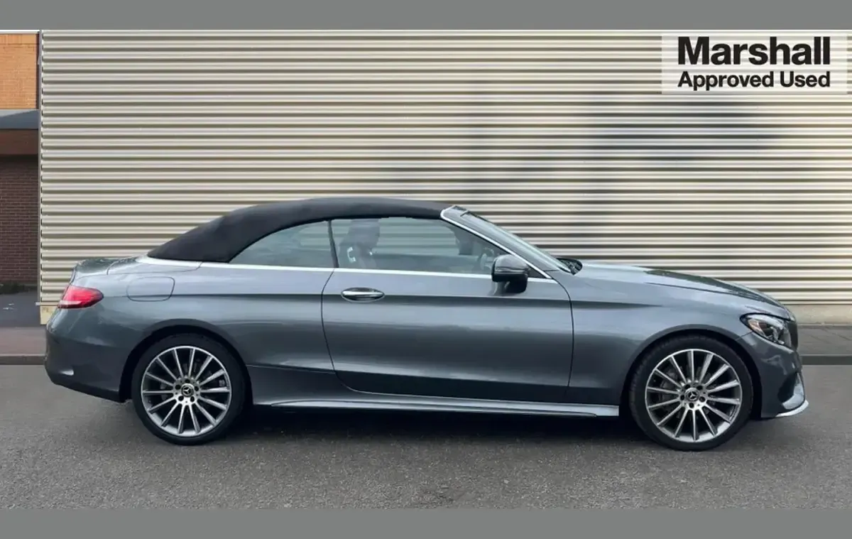 Used Mercedes C220 AMG line 168 HP (123 kW) 2017 Grey Cabriolet