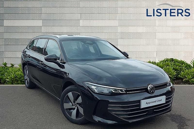 Deep black Used 2025 VW Passat Life Estate | £31,490 - Image 1/4