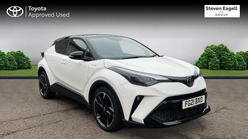 White/black Used 2021 Toyota C-HR Sport SUV | £21,548 (A bit pricey) - Image 1/3