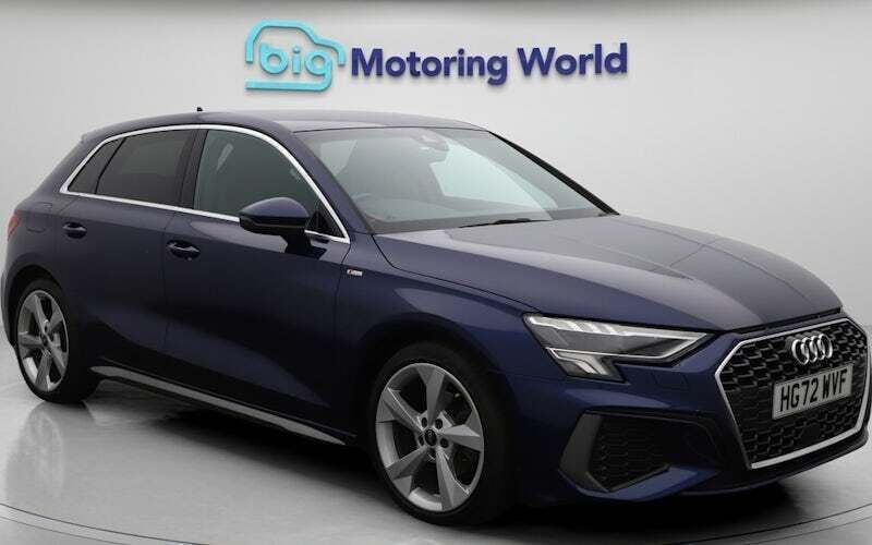 Blue Used 2023 Audi A3 Sportback S-Line Hatchback | £20,300 (Good price) - Image 1/4