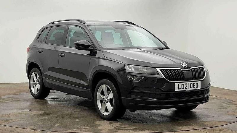Black magic pearl effect Used 2021 Skoda Karoq SE SUV | £14,980 (Fair price) - Image 1/4