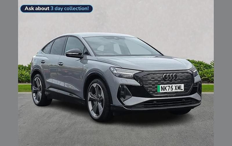 Grey Used 2025 Audi Q4 Sportback e-tron Black Edition SUV | £39,999 - Image 1/4