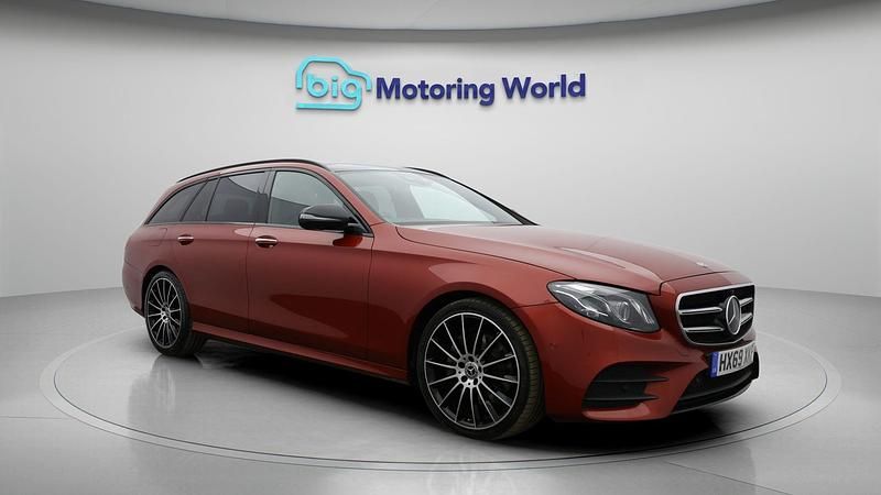 Used Mercedes E220 AMG line 191 HP (140 kW) 2020 Red Estate