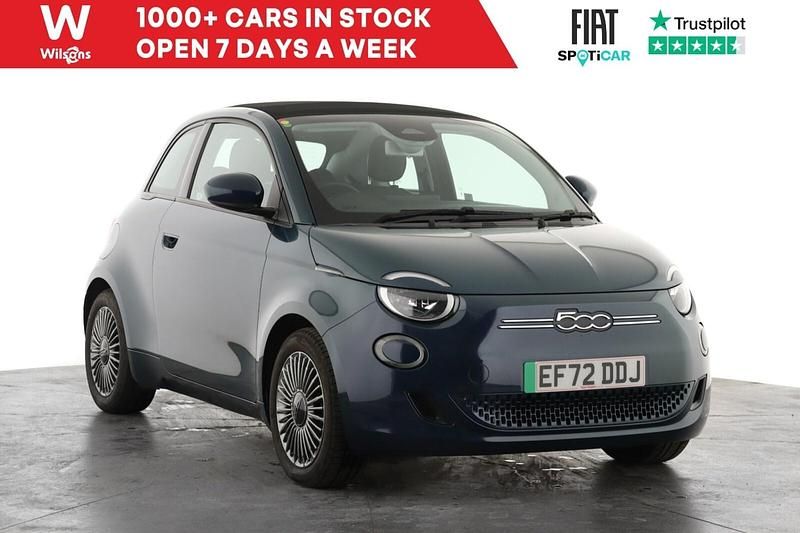 Green Used 2022 Fiat 500e Icon Cabriolet | £14,499 (Expensive) - Image 1/3