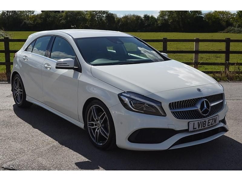White Used 2018 Mercedes A180 AMG Line Premium Hatchback | £14,289 (Fair price) - Image 1/3