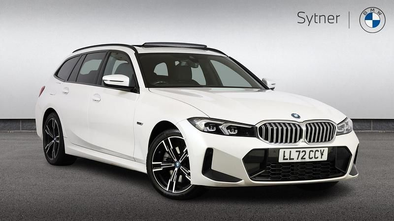 White Used 2022 BMW 330e M Sport Estate | £29,500 (Expensive) - Image 1/4