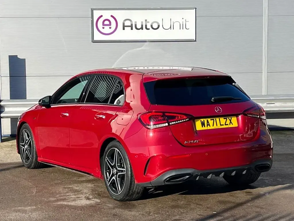 Used Mercedes A200 AMG line 163 HP (119 kW) 2021 Red Hatchback